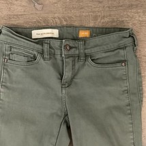 Pilcro and the letterpress Anthropologie Fit/Stet Teal Green Chino Pants, Sz 25P - £19.24 GBP