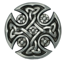 Celtic Knot Belt Buckle Shield Cross For 40mm Belt Pagan Norse Viking Gi... - $38.71