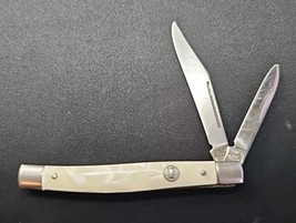 Vintage Imperial England Crown MOP 2 Blade Carbon Steel Folding Pocket K... - $19.58