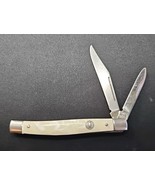 Vintage Imperial England Crown MOP 2 Blade Carbon Steel Folding Pocket K... - $26.86 CAD