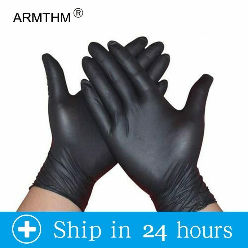 Black Disposable Gloves Latex Dishwashing Kitchen Medical Health Safety ... - $23.03