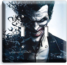 Joker Villain Batman Comics Double Light Switch Wall Plate Cover Boys Room Decor - £12.57 GBP