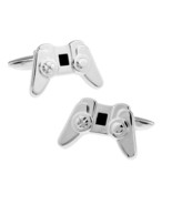 GAME CONTROLLER CUFFLINKS Playstation XBOX Video Gamer w GIFT BAG Silver... - £9.52 GBP