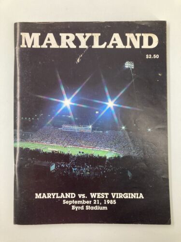 September 21 1985 College Football Maryland vs West Virginia Official Pr... - $18.97
