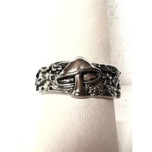 925 STERLING SILVER MUSHROOM RING SIZE 8.25 SKY - £29.51 GBP