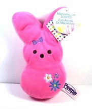 PEEPS Hot Pink Marshmallow scented plush Easter bunny 6 inch 2023 NWT - £10.34 GBP