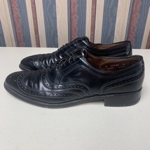 Allen Edmonds McAllister Men Size 12 A Black Leather Wingtip Oxford Shoe Dainite - £39.51 GBP