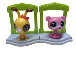Lot Of Two 2015 Littlest Pet Shop LPS Hasbro McDonald’s Toys Bouncy Heads - £9.28 GBP