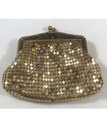 Vintage Whiting and Davis Cream Metal Mesh Mate Coin Purse Mini Bag - $33.66