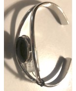 sensitivity stone silver tone band cuff bracelet - $5.54 CAD