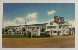 Roof Garden Motel Somerset,PA Off Pennsylvania Turnpike Linen Postcard - £10.59 GBP