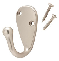 Satin Nickel Single Robe Hook, 1 Count - £5.52 GBP