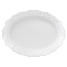 Gibson Home Bountiful Joy 18.75 x 14 Inch Durastone Oval Platter in White - $64.96 CAD