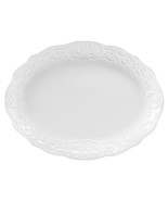Gibson Home Bountiful Joy 18.75 x 14 Inch Durastone Oval Platter in White - $65.13 CAD