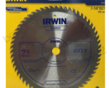 Irwin Construction Finishing &amp; Plywood For Trim 7-1/4 In 60 Teeth Saw Blade - £19.73 GBP