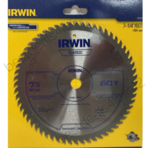 Irwin Construction Finishing &amp; Plywood For Trim 7-1/4 In 60 Teeth Saw Blade - £19.34 GBP