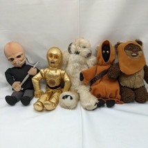Star Wars Buddies Set of 5 Jawa Wampa C-3PO Ewok Dan Hasbro Kenner 1997 Plush - £53.00 GBP