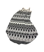 Ny Collection Maxi Dress Girls Small Black White Geometric Crochet Neck ... - $25.15