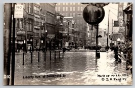 Pittsburgh PA 1936 Flood Liberty Ave At Smithfield Feigley Photo Postcard Y23 - £12.49 GBP