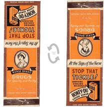Vintage Matchbook Cover Nurse Brand Drugs Stop that tickle 1930s drug store - £7.73 GBP