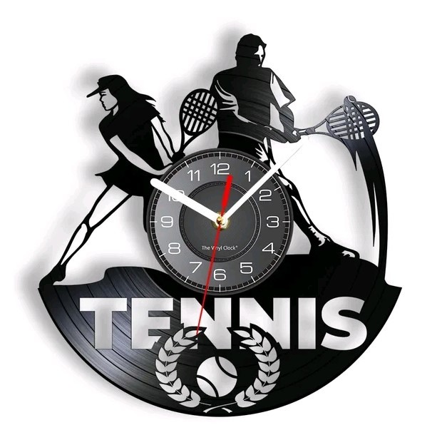 Vinyl Wall Clock Sports Tennis Professional Great Gift Idea - $38.99+