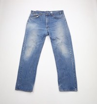 Vtg 90s Levis 505 Orange Tab Mens 40x32 Distressed Regular Straight Leg Jeans - £54.27 GBP