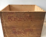 Vintage WW2 WWII Wood Shipping Crate Stenciled Mailing Box Air Force Cap... - $18.25