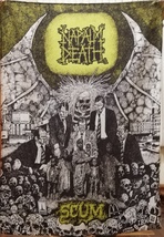 NAPALM DEATH Scum FLAG CLOTH POSTER CD Grindcore Death Metal - £15.98 GBP