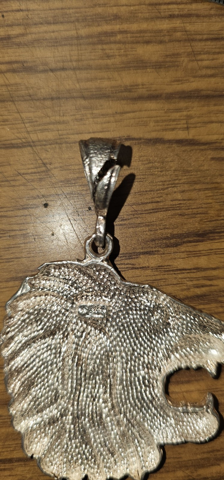 Roaring Lion Silver 925 Charm Pendant Leo King Roar Item image 6