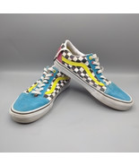 Vans Old School Low Top Checkered Suede Blue Pink Men 8.5 Women 10 - $31.89 CAD