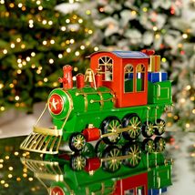 Zaer Ltd. 17&quot; Long Metal Tabletop Christmas Train Holiday Decoration - £78.62 GBP