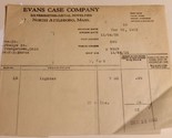 Vintage Evans Case Company Receipt from November 26 1932 Ephemera Massac... - £10.09 GBP