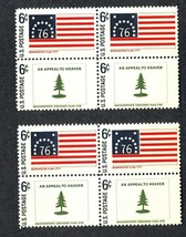 *US Postage 1968 6c Historic Flags  MNH 2 Blocks of 4  - $75.96 MXN