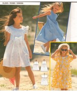 Girls Adorable Summer Easter Eyelet Pinafore Style Dress Sew Pattern 6-1... - £9.08 GBP