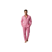 Men INSERCH premium Soft Linen Breathable 2pc Walking Leisure suit LS29116 Pink image 6