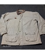 Vintage Browning Canvas Jacket Men Size XL Brown Upland Fleece Lined - $74.62