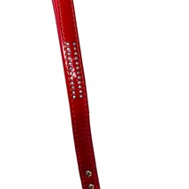 East Side Collection Dog Leash Jewel Studded Red Patent Leather 4&#39; x 5/8&quot; - £15.81 GBP