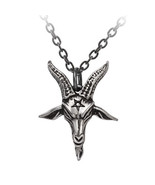 Alchemy Gothic Templars Bane Pendant Sigil of Baphomet Pentagram Necklace P923 - $22.45