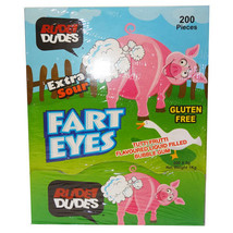 Rude Dudes Extra Sour Bubble Gum 200pcs - Pig Farts - £37.40 GBP