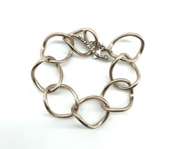 Silpada Retired .925 Sterling Silver Link Wavy Bracelet with Toggle Clasp - $108.90