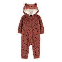 Carter&#39;s Child of Mine Baby Girl Hooded Jumpsuit, One-Piece, Size 3-6 Mo... - £15.79 GBP