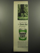 1951 Quaker State Motor Oil Ad - On the highways of California - £14.61 GBP