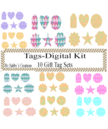 Easter Gift Tags Digital Kit 3-Digtial Paper-Eggs-Art Clip-Jewelry-T shi... - $37.30 MXN