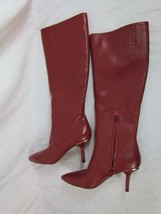 NIB Michael Kors High Heel Red Brandy Pull On Zipper Ankle Knee High Boot 8 M - £119.97 GBP