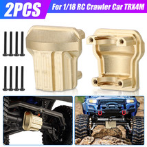 2Pcs Brass Axle Diff Cover for 1/18 RC Crawler Car TRX4M Front Rear Axle Upgrade - £18.86 GBP