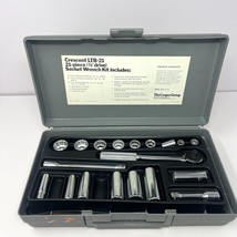 Vintage Crescent LTB-21 Socket Wrench Kit 21 Piece (Missing 2 Sockets) M... - $19.75