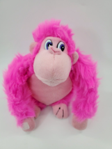 Toy Works Pink Hanging Gorilla Furry Plush Stuffed 10&quot; Animal B312 - $9.99