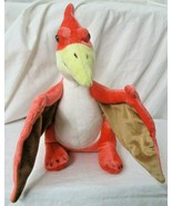 Aurora Pterodactyl Dinosaur Plush 11&quot; Red Orange Flying Wings Stuffed An... - $27.06 CAD