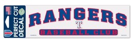 MLB Texas Rangers Perfect Cut Decal, 3” X 10” - £12.74 GBP