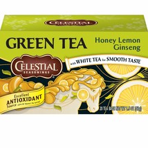 Celestial Seasonings Honey Lemon Ginseng Green Tea Bags, 20 ct - £8.12 GBP